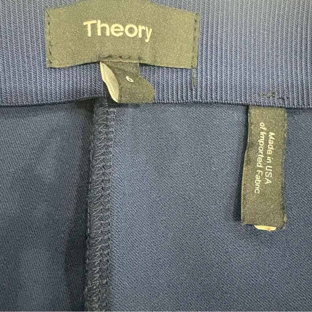 Theory Navy Slim Women’s Dress Pants Made in USA. - Picture 2 of 10